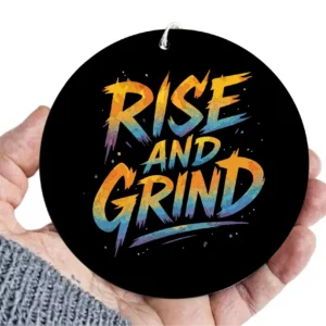Rise and Grind Car Mirror Hanging